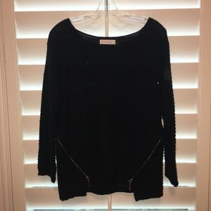 Asymmetrical zipper sweater
